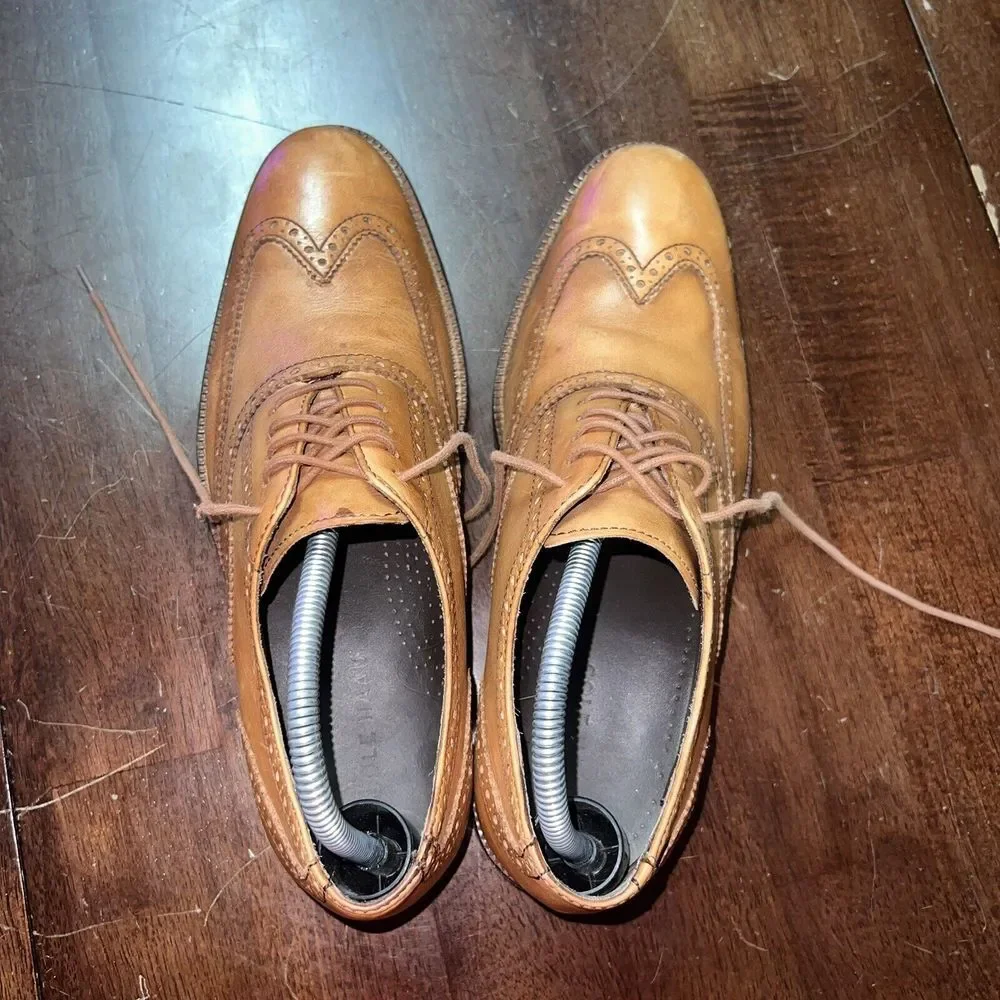 Cole Haan Men's Size 9M Brown Leather Wingtip‎ Oxford Style C12210 Shoes